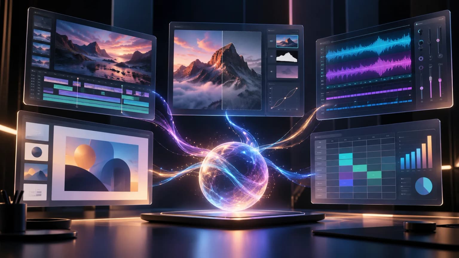 Иллюстрация к материалу «Apple добавит ИИ-помощников в Logic Pro, Keynote, Pages и Numbers»