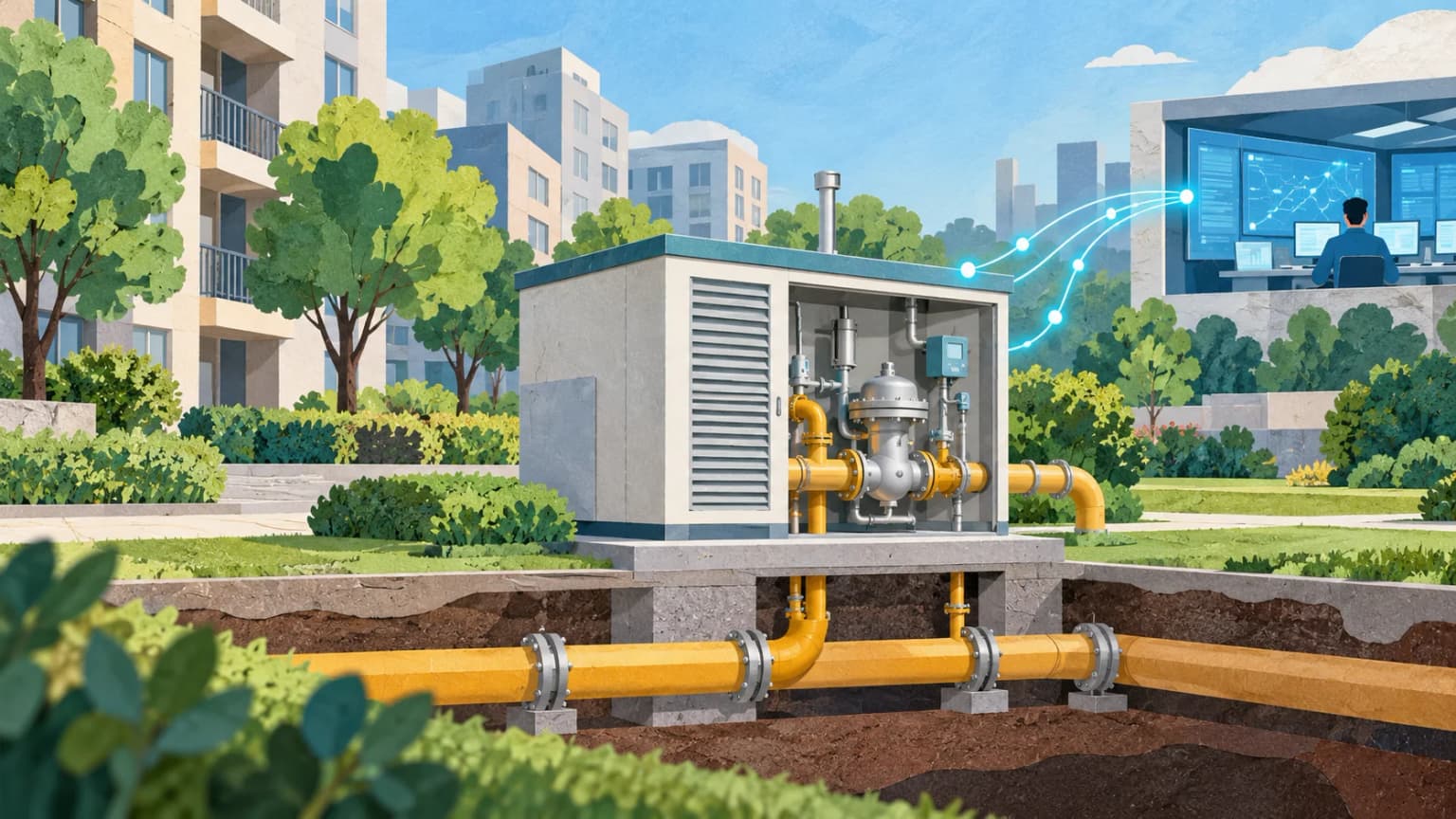 Иллюстрация к материалу «На Яузском бульваре обновят газорегуляторный пункт с дистанционным управлением»