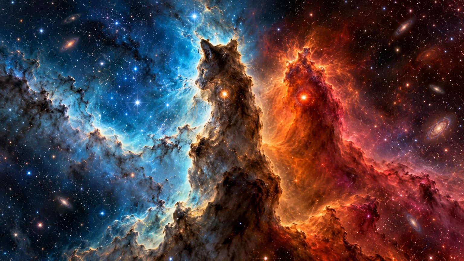 Иллюстрация к материалу «Hubble и Webb показали «Кошачью голову» в туманности Киля»