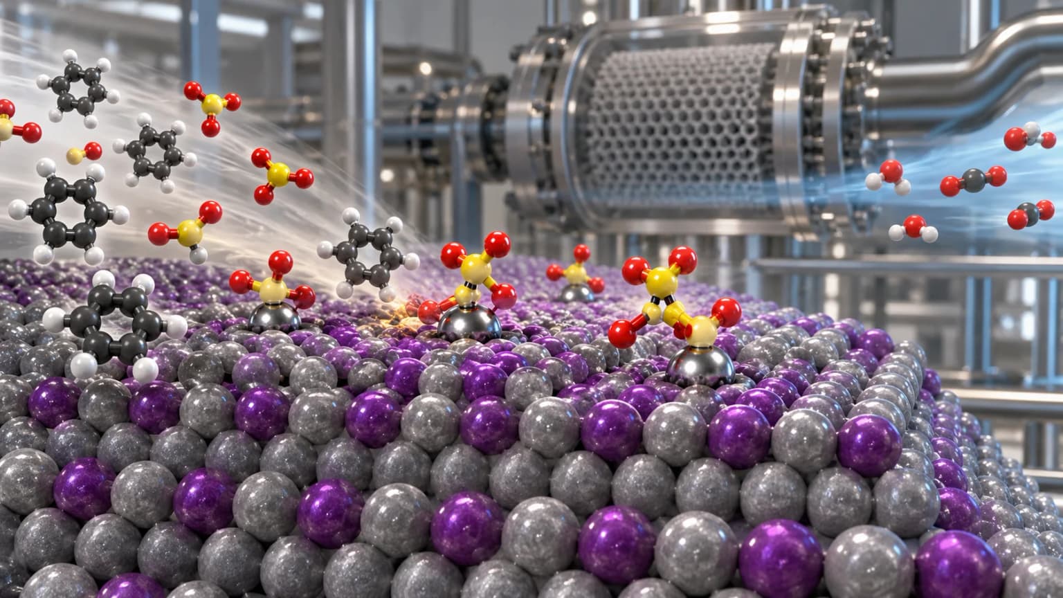 Иллюстрация к материалу «Сернистый газ не отравил катализатор, а помог сформировать активные центры»