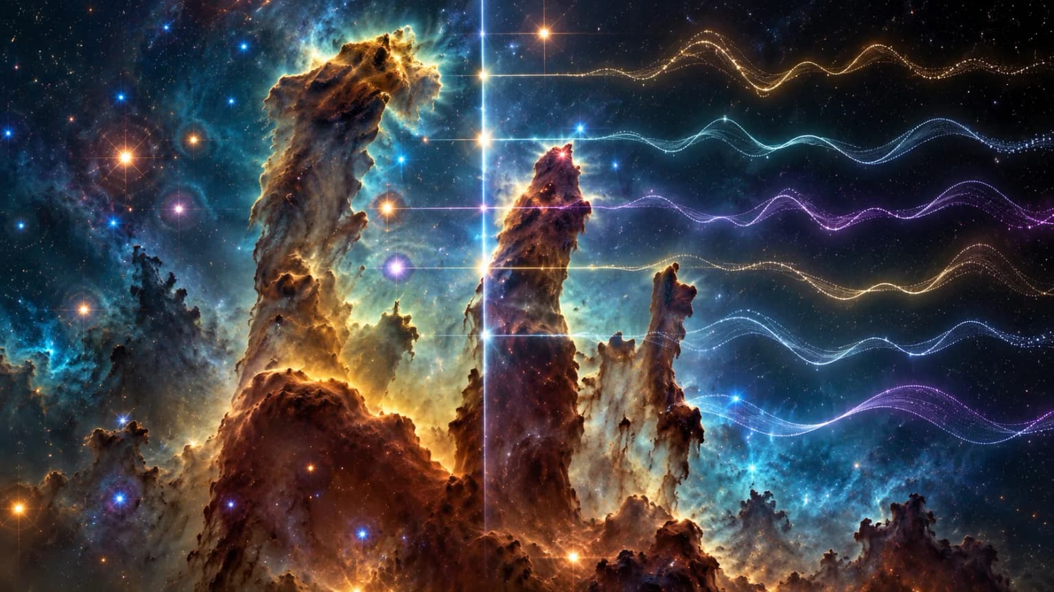 Иллюстрация к материалу «Как звучат «Столпы творения»: что NASA называет сонификацией»