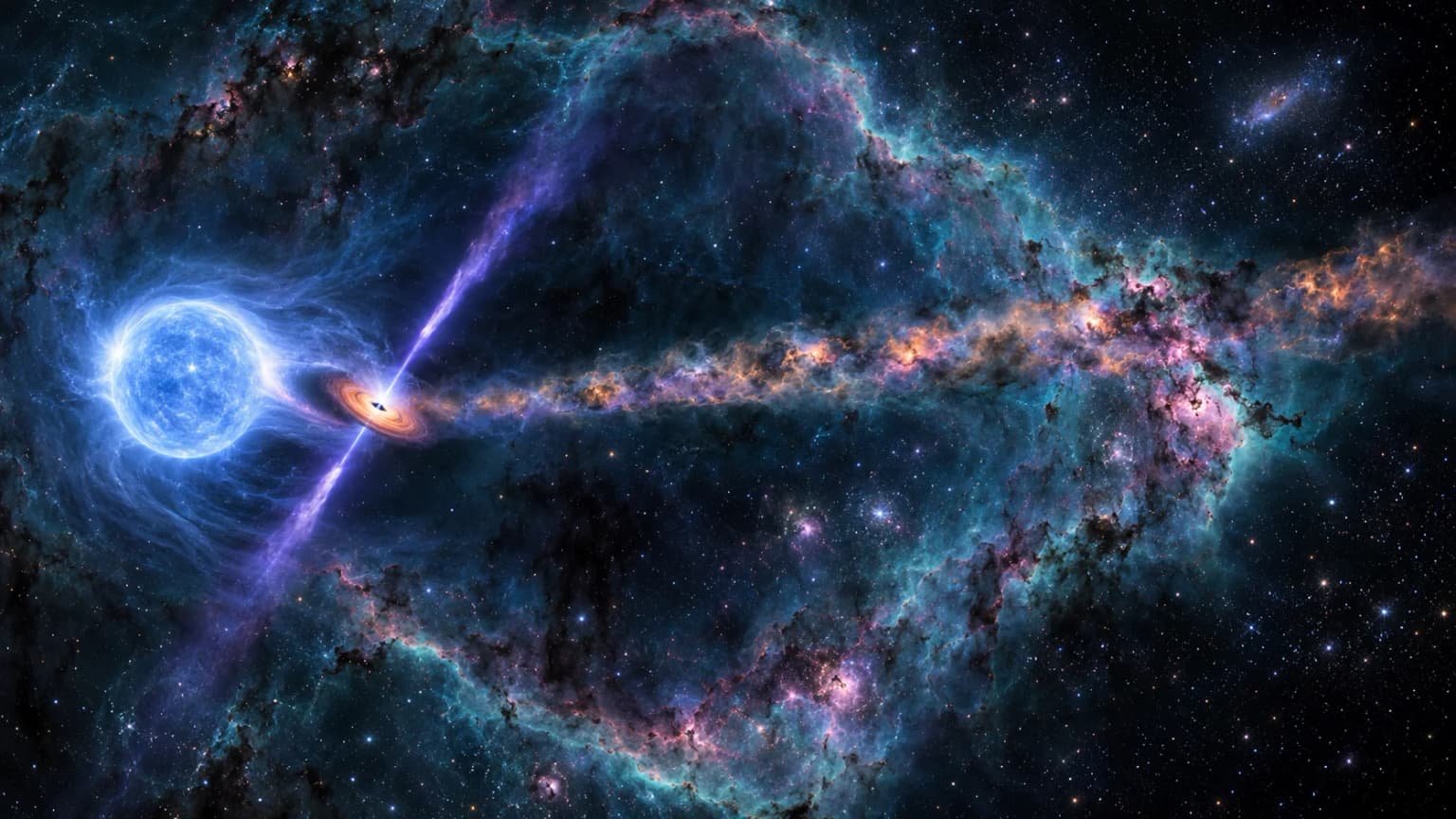 Иллюстрация к материалу «У системы LMC P3 нашли газовый след длиной 26 световых лет»